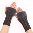 thumbnail image 5 of Nmnitkp Gloves Knitted Arm Warmers Gloves Winter Long Fingerless Gloves Thumb Hole Gloves Mittens for Women and Men, Arm Warmers Fingerless Gloves, Premium Open Finger Cable Knit Warm Winter Sleeve, 5 of 6