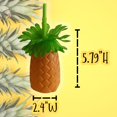 thumbnail image 2 of 4-ct Set Pineapple Palm Tree Sipper Bottle Cups Bendable Straws 22 oz 5.79" x 2.4", Plastic Reusable BPA-free Hawaiian Stocking Stuffer Beach Pool Party Favor Easter Basket Birthday Summer Gift, 2 of 7