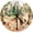 Forest-3, variant on Forest Wall Clock, Watercolor Mountain Forest Nature Tree Woodland Round Clocks Wall Decor Silent No Ticking 12 Inch Wooden Clock for Bedroom Living Room Home Office