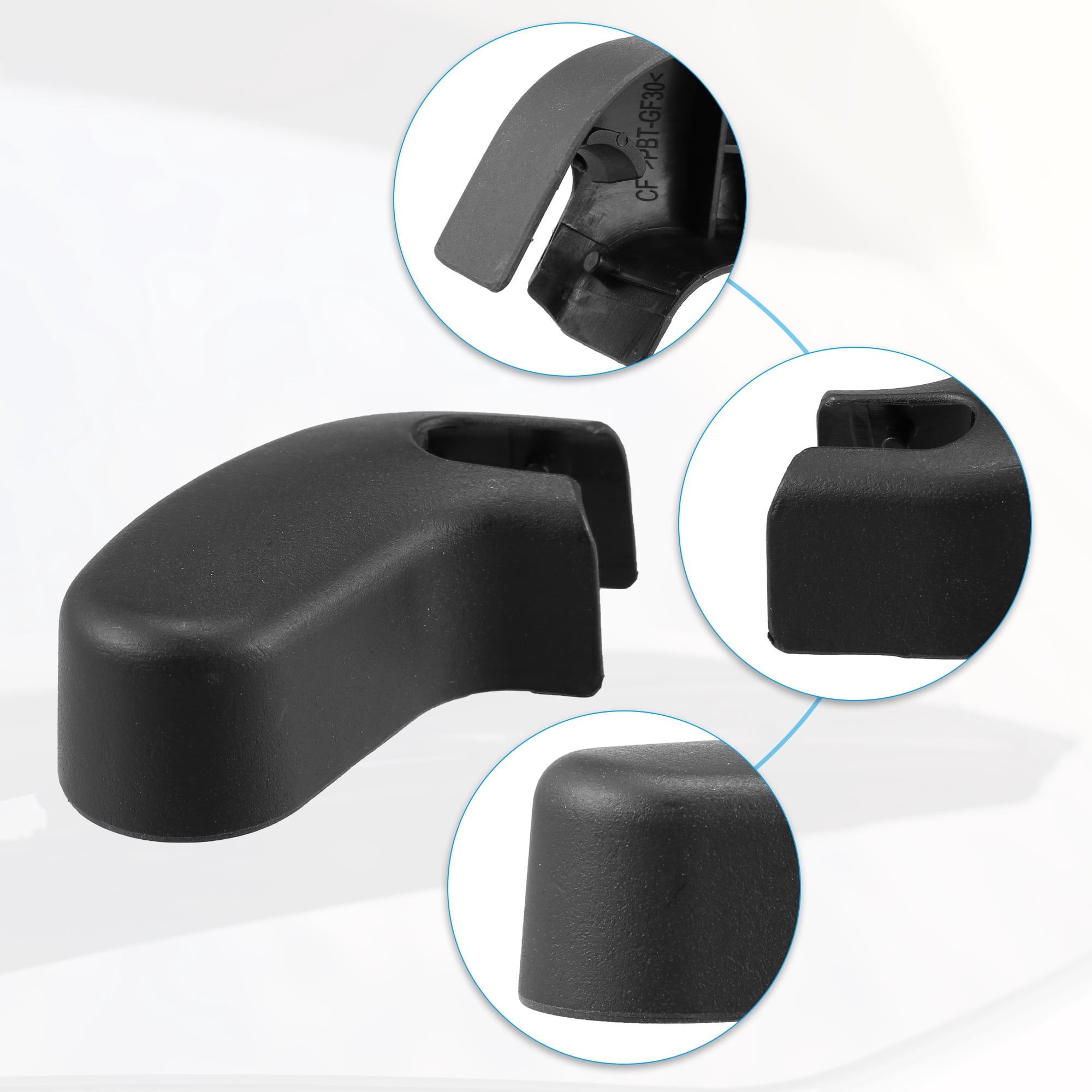 Unique Bargains Rear Wiper Arm Nut Cover Cap for Jaguar F-Pace 1-Pack Black