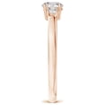 thumbnail image 3 of ANGARA Natural Diamond Three Stone Engagement Ring in 14K Rose Gold for Women (Size-4.8mm| Color-I-J| Clarity-I1-I2) | April Birthstone, Anniversary, Jewelry Gift for Women | Natural Diamond Ring, 3 of 10
