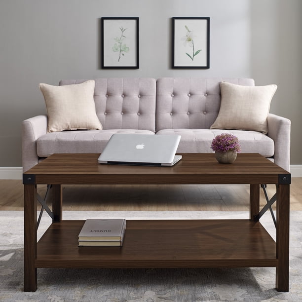 Magnolia Metal X Dark Walnut Coffee Table by Desert Fields