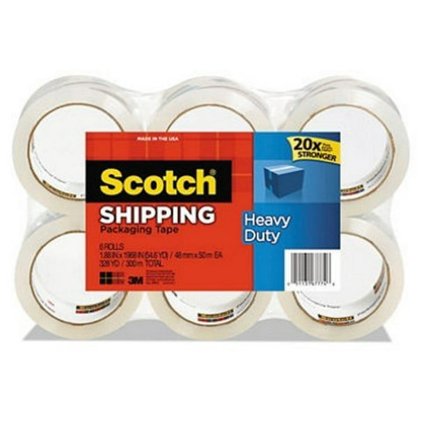 Scotch Heavy Duty Shipping Packaging Tape, 1.88 Inches x 54.6 Yards, 8