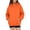 Orange, variant on CFLVAEK Oversized Hoodies for Women Trendy Double Half Zip Pullover Hoodie with Pockets Plus Size Long Sleeve Fall Winter Sweatshirts Gray XL