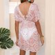 thumbnail image 4 of Mujeres Playa Humo, Nuevo Largo Suelto Abierto sin Espalda Cubierta para el Uso Casual Y de Vacaciones, Vestido Ligero de Túnica Estirable, 4 of 4