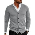 thumbnail image 1 of Men Cardigan, Long Sleeve V Neck Button Closure Sweater Knit Tops for Casual Daily, 1 of 6
