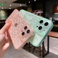 thumbnail image 5 of Compatible with iPhone Case,Glitter Sparkle Bling Crystal Clear Diamond Pattern Camera Lens Bumper Protection Transparent Soft Shockproof Cover Phone Case (Green,iPhone 14 Plus), 5 of 10