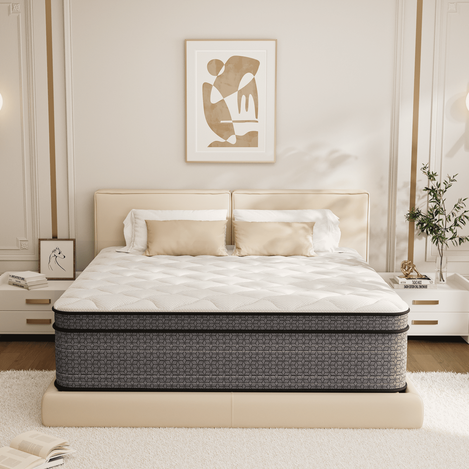 VQRking Twin Mattress 12 Inch,Gel Memory Foam Hybrid Mattress in a Box,Individually Pocket Springs,Medium Firm,Pressure Relief,Comfort Sleep for Kids&Adult