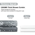 thumbnail image 3 of Blue Misty Forest Mountain Nature Tree Fabric Shower Curtains for Bathroom Waterproof Heavy Duty Navy Blue and White Woohitedland Shower Curtain Bathtubs Hotel, 3 of 7