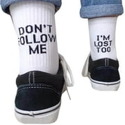 Socks Don't Follow Me I Am Lose Too Socks Cotton Socks Fun Printing Medium Long Socks Sports Socks