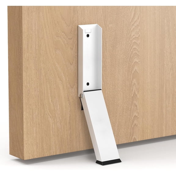 Kickdown Door Stopper No Drilling Magnetic Hold for Home Office Heavy Doors, Bottom Mount Floor Stop with Rubber Tips, Stainless Steel