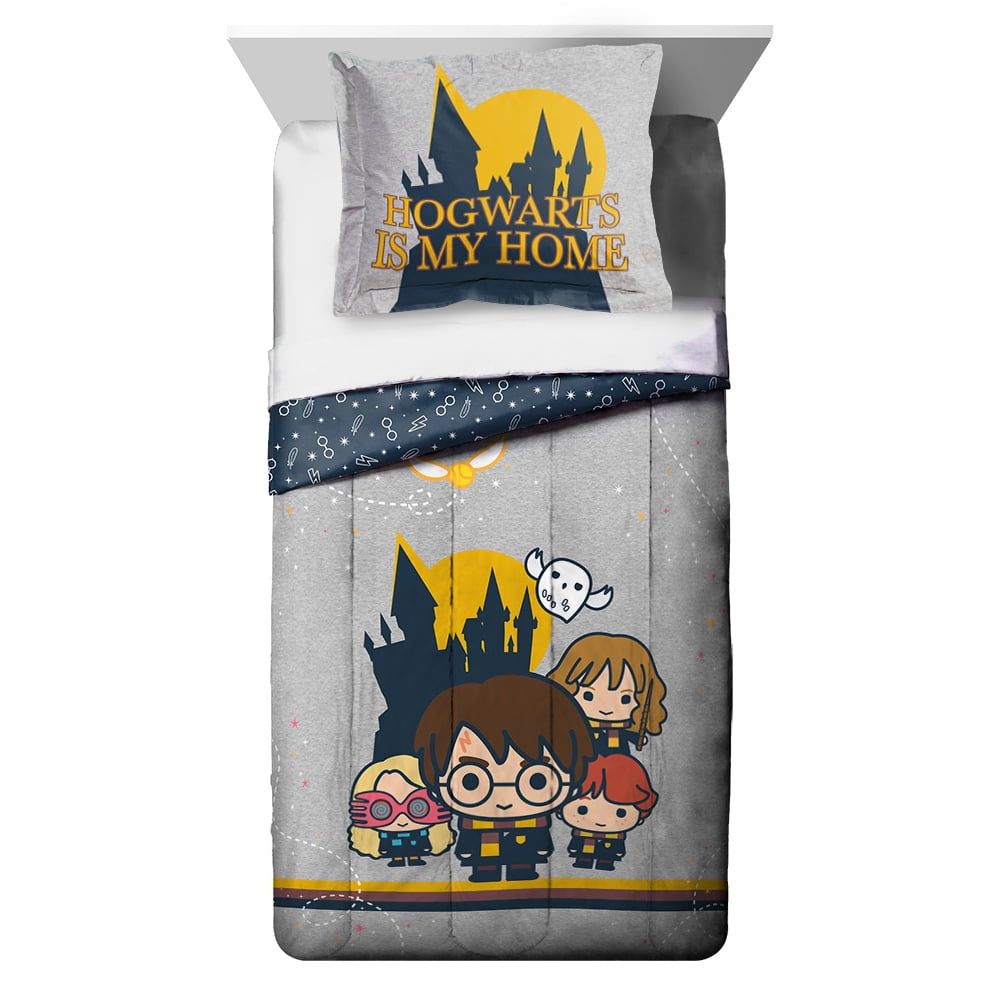 Harry Potter Hogwarts Icons Twin Comforter Set, feat. Harry, Ron ...