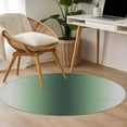 thumbnail image 4 of Round Area Rugs Collection 3.3 Ft, Green Grey Ombre Non-Slip Residential Carpet, Farmhouse Gradient Minimalist Indoor Crawling Mats Doormat Runner Rugs Play Mat for Bedroom, 4 of 8