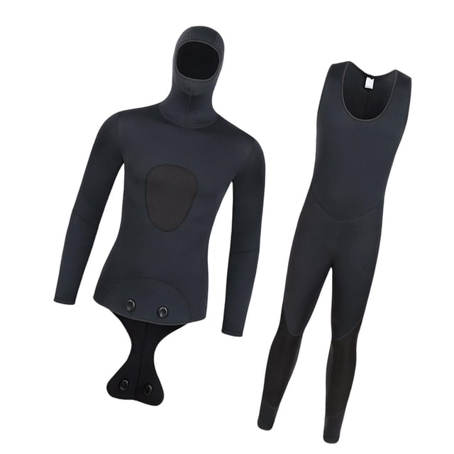 Wetsuit Top Men Chaqueta con capucha Snorkel de manga larga Mantenga el neopreno cálido L