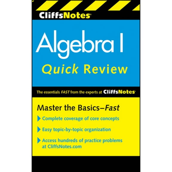 Pre-Owned Cliffsnotes Algebra I Quick Review, 2nd Edition (Paperback) 0470880287 9780470880289