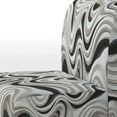 thumbnail image 4 of Designart "Black White Opt Art Optical Euphony I" Black Stripe Upholstered Accent Chair - Modern Arm Chair For Bedroom, 4 of 5