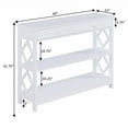 thumbnail image 4 of Convenience Concepts Diamond 1 Drawer Console Table with Shelves, White, 4 of 7