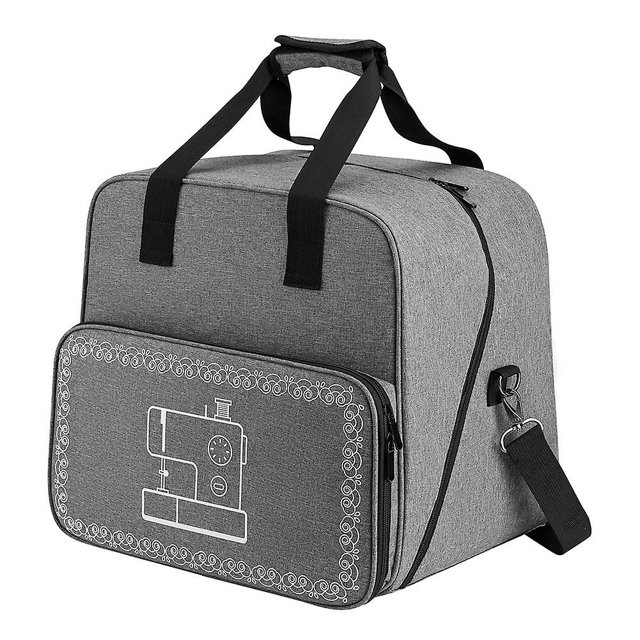 Bolsa de almacenamiento grande de la bolsa de la máquina de coser-gris Afortunado Sencillez