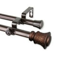 thumbnail image 2 of Domovina Lone 13/16" Double Curtain Rod-Color:Cocoa,Size:28-48", 2 of 3