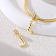 thumbnail image 4 of MULA Original S925 Sterling Silver Alphabet Letter L Charms Gold Plated Pave AAA CZ DIY Pendant fit Bracelets Gift for Women with Pouch, 4 of 6