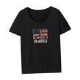 thumbnail image 4 of Camiseta de mujer de verano suave de ajuste regular con cuello redondo para caminar, ir de compras, trabajar SG, 4 of 7