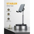 thumbnail image 2 of Cell Phone Stand, Angle Height Adjustable Cell Phone iPAD Stand for Desk, Thick Case Friendly iPhone Holder Stand for Desk, Compatible with All Mobile Phones, Small iPad(4-9.7 inch), 2 of 6