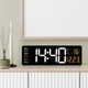 thumbnail image 3 of Reloj de pared digital de pantalla grande, con fecha, temperatura, semana, reloj colgante USB Naranja, 3 of 9