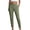 Army Green, variant on Womens Casual Cropped Pants Fall Tapered High Waisted Comfy Ankle Trousers Plain Straight Leg Work Pants with Pockets(Army Green,XX-Large)