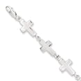 thumbnail image 4 of 925 Sterling Silver Crosses Bracelet, 4 of 5