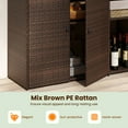 thumbnail image 6 of Costway Outdoor PE Wicker Storage Cabinet with 3 Doors Adjustable Shelves and Drawer, 6 of 10