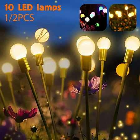 

Pluokvzr Solar Powered Firefly Lights Outdoor 1/2 Pack Solar Firefly Lights Outdoor Waterproof Firefly Solar Garden Lights Outdoor Starburst Swaying Lights