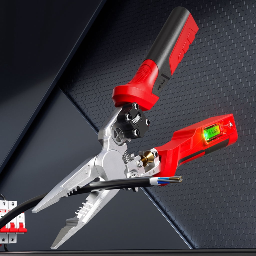 Electrician's Multiple Tool With Digital Display Accuracy Wire Cutter For Voltages Testing And Wire Processing