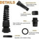thumbnail image 4 of 2025 Latest Model 4Pcs NPT 1/2" Black Cable Gland, IP68 Waterproof Nylon Joint Adjustable Locknut, 4 of 5