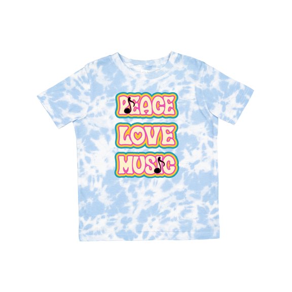 Inktastic Peace Love Music Quote Girls Toddler T-Shirt