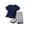 Navy, variant on Qingpeng Kids Boys Summer Thin Breathable UPF Sun Protection Short Sleeve T-Shirt and Shorts Matching Outfit Set for Kids