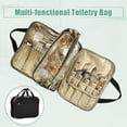 thumbnail image 2 of Unique Bargains Large Toiletry Bag Makeup Bag with Compartments Water-resistant Travel Bag Cosmetic Bag Black, 2 of 7