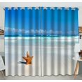 thumbnail image 1 of Cortina opaca ABPHQTO Mar tropical bajo El cielo azul 130x210 cm dos piezas, 1 of 1