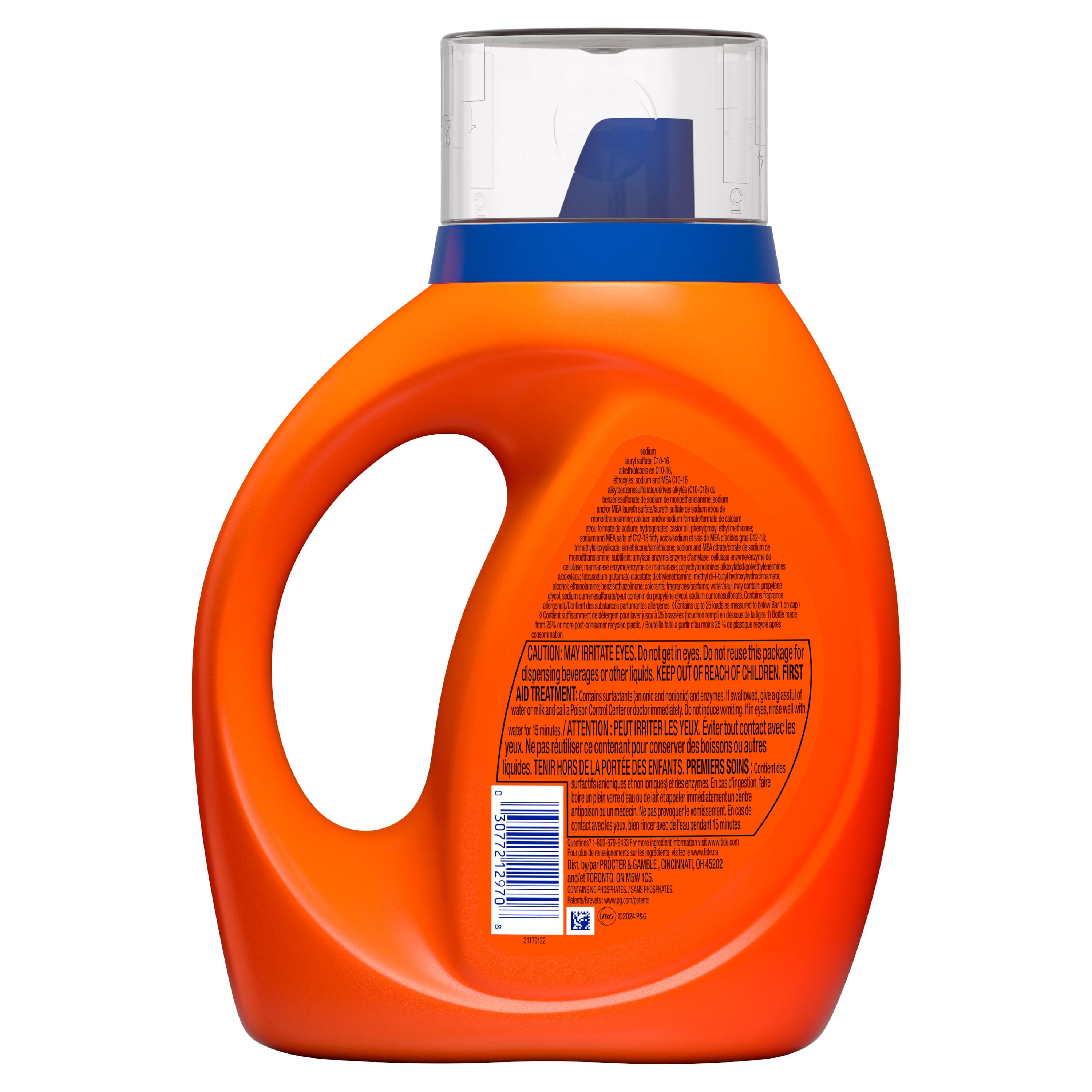 Tide Liquid Laundry Detergent 1 Litre, Iris Bouquet Scent, HE Compatible, Cold Water Clean Liquid Detergent, 1L