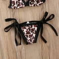 thumbnail image 6 of Kiapeise Baby Girl's Leopard Print Bikini Set Halter Bikini Top + Bikini Shorts, 6 of 6