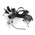 thumbnail image 1 of New Fashion Women Fascinator Cambric Headdress Vintage Lady Cocktail Hat French Veiling Wedding Party Bridal Hair Accessories, 1 of 1