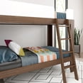 thumbnail image 5 of Max & Lily Bunk Bed, Mid-Century Modern Twin over Twin Solid Wood Bed Frame for Kids, 5 of 9