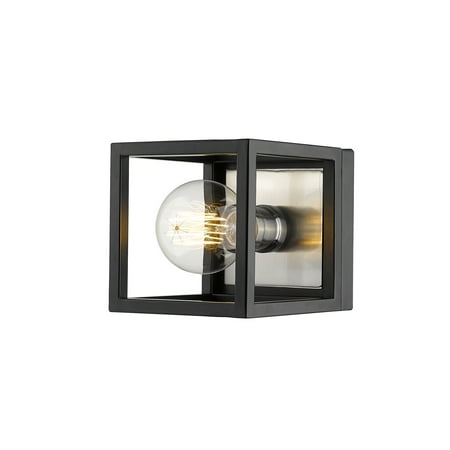 

1 Light Wall Sconce Frame Finish Matte Black + Brushed Nickel