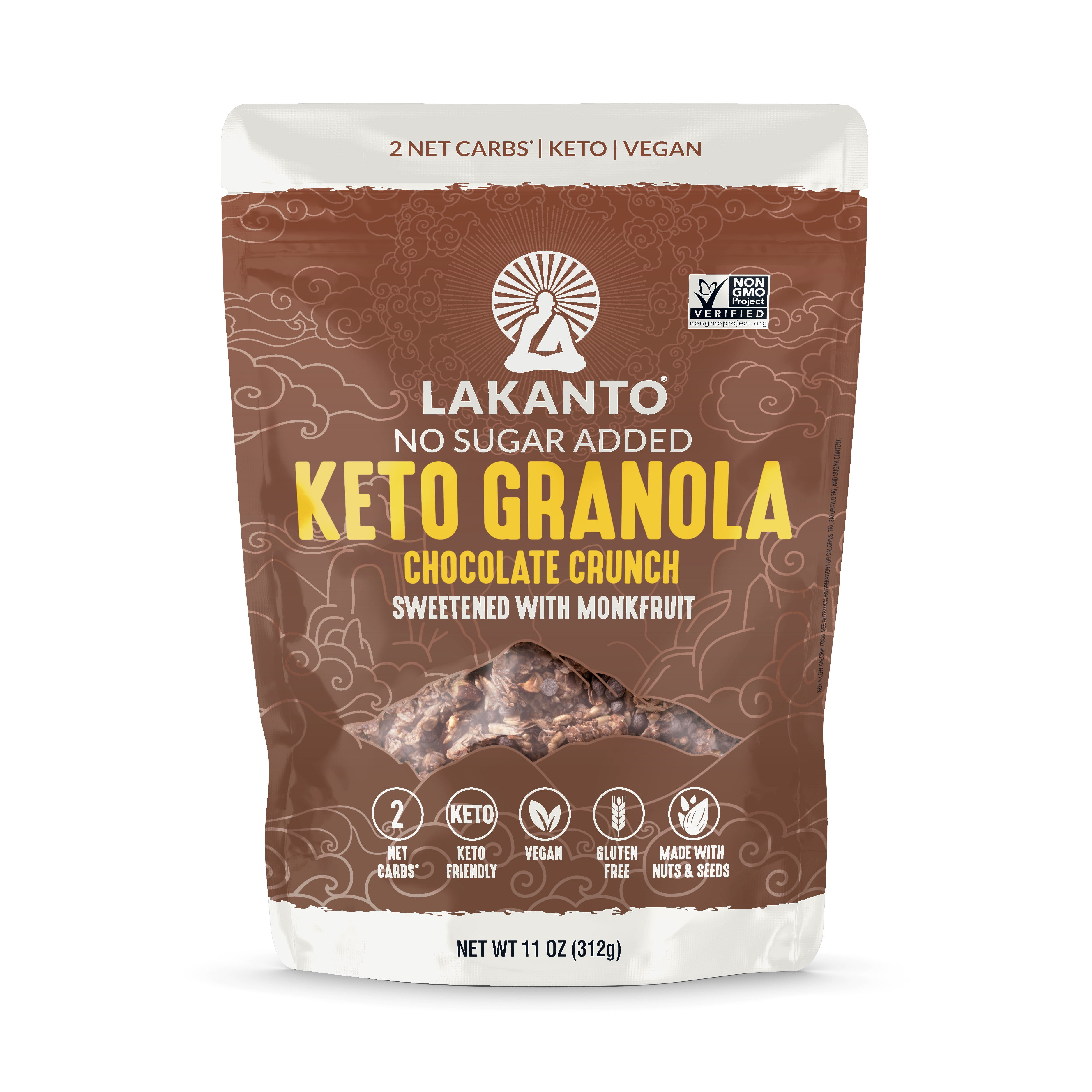 Lakanto Chocolate Crunch Granola Delicious Snack, Quick Breakfast