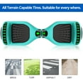 thumbnail image 2 of SISIGAD 6.5" Two-Wheel Self Balancing Hoverboard with Bluetooth and LED Lights Electric Scooter Hoverboard for Kids Green-Gray, 2 of 5