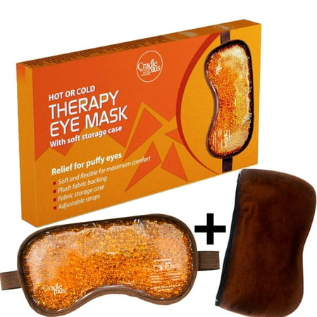 Eye Mask for Puffy Eyes | Re-Usable Hot or Cold Gel Bead Therapy Sleep (Best Cold Eye Mask)