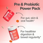 O Positiv URO Prebiotic Fiber Gummies for Digestive Gut Health and Regularity, Orange Sherbet, 50 Count