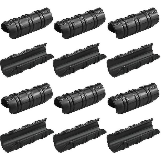 12 pinzas para invernadero de 25 mm, pinzas para invernadero de jardín, fijación de lona resistente a altas temperaturas, duradera, color negro