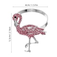 thumbnail image 3 of 4Pcs Women Party Hosts Napkin Rings Kitchen Decor Flamingo Shaped Multi Color, 3 of 8