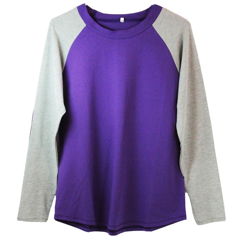 purple raglan shirt