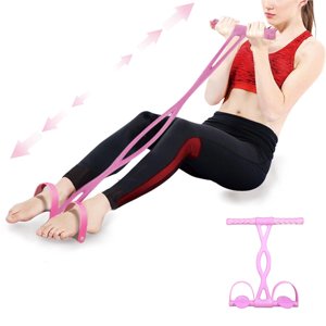 ziyahi Fitness Pedal Resistance Band Elastic Pull Rope Latex Tube Home Yoga Workouts Fitness Equipment